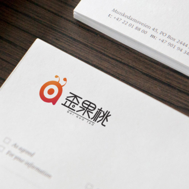歪果桃logo設計、vi設計